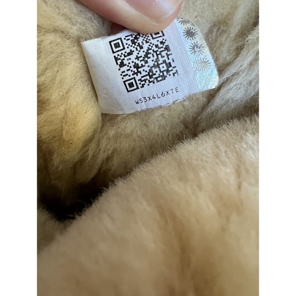 UGG Boot Brown Leather 1006493 Low Boots Rope Tie Fur Lined Women's Selene sz 9 - Picture 5 of 6